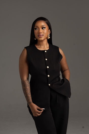 Black Waist Coat Suit